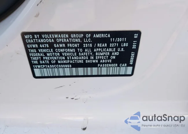 1VWCP7A30CC030853: 41754003