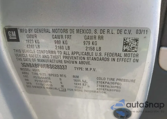 3GNBABFW6BS628337: 41756640