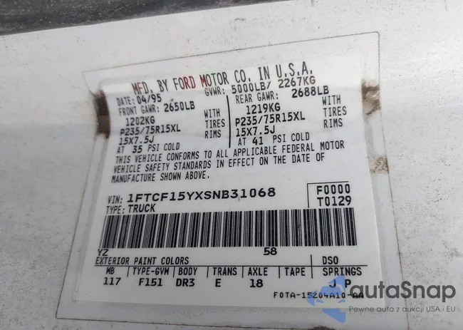 1FTCF15YXSNB31068: 41756643