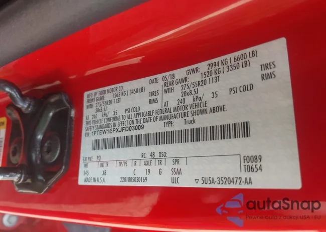 1FTEW1EPXJFD03009: 41756105