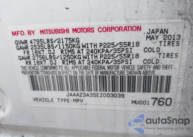 JA4AZ3A35EZ003039: 41756143