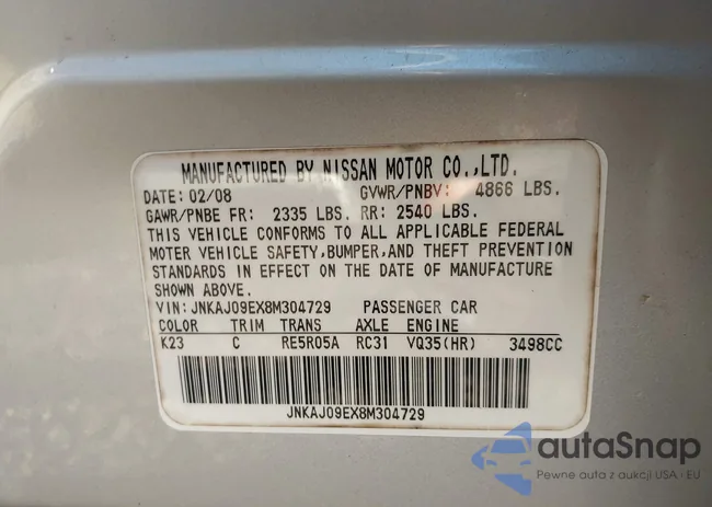 JNKAJ09EX8M304729: 41757958