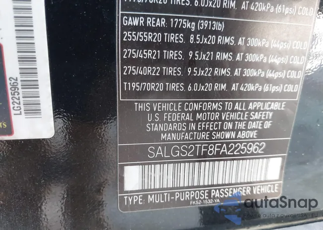 SALGS2TF8FA225962: 41757065