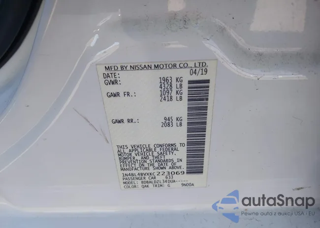 1N4BL4BVXKC223069: 41758039