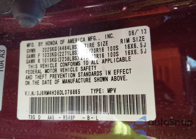 5J6RM4H38DL078865: 41758132