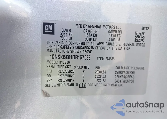 1GNSKBE01DR157083: 41759189