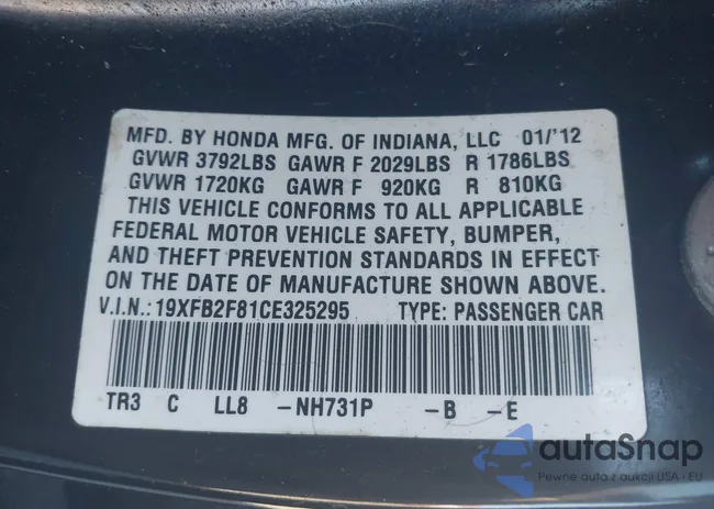 19XFB2F81CE325295: 41761330