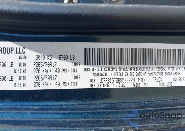 1D7RB1GT2BS526229: 41762603