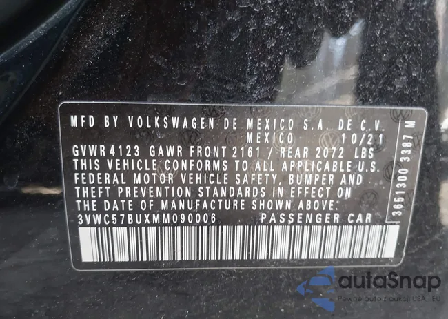 3VWC57BUXMM090006: 41762048