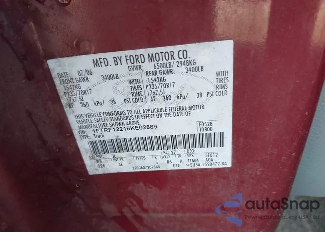 1FTRF12216KE02889: 41762270