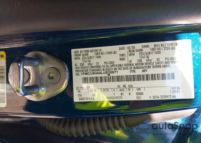 1FMCU9G64LUB00871: 41763376