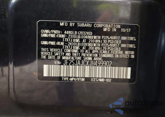 JF2SJAJCXJH499902: 41764990