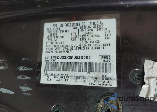 1FMDU32X3PUB33030: 41764122