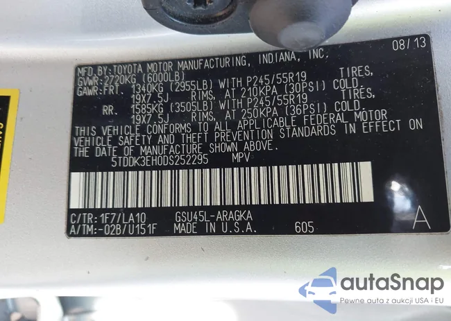 5TDDK3EH0DS252295: 41765413