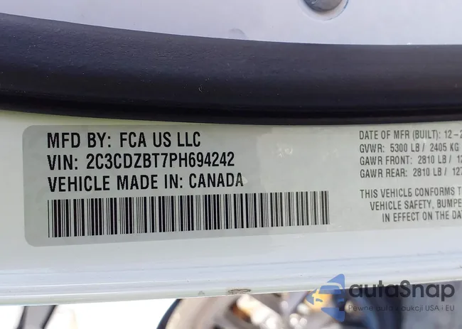 2C3CDZBT7PH694242: 41765581