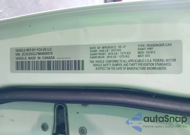 2C3CDXGJ7MH609570: 41765016