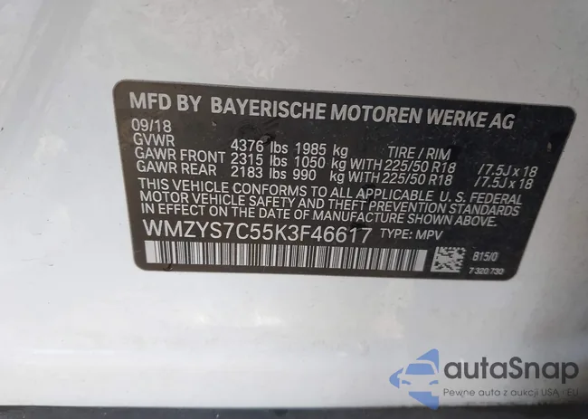 WMZYS7C55K3F46617: 41766518