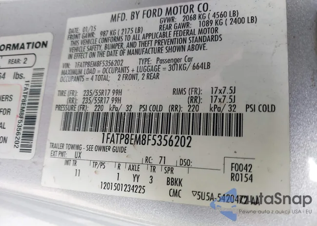 1FATP8EM8F5356202: 41768994