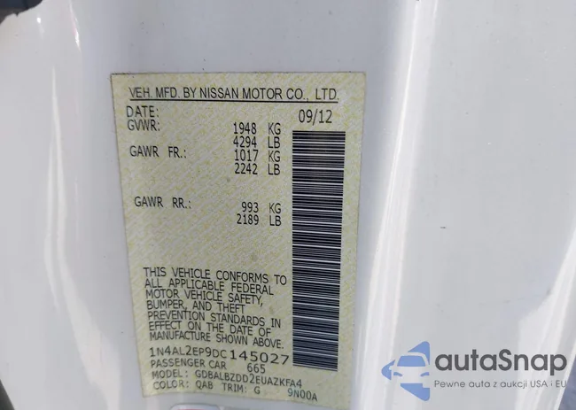 1N4AL2EP9DC145027: 41768023