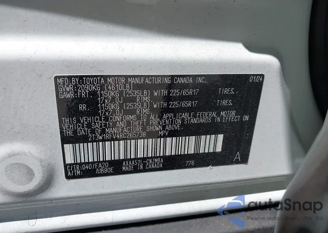 2T3W1RFV4RC265738: 41769036