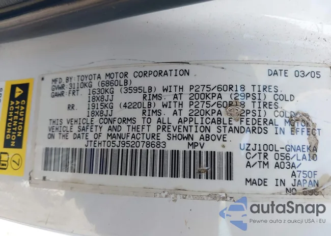 JTEHT05J952078683: 41769150