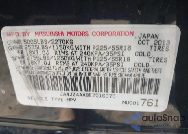 JA4JZ4AX8EZ016070: 41771934