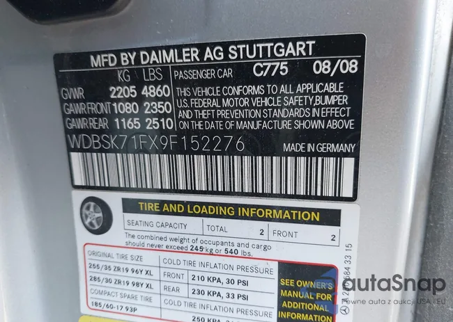 WDBSK71FX9F152276: 41772227