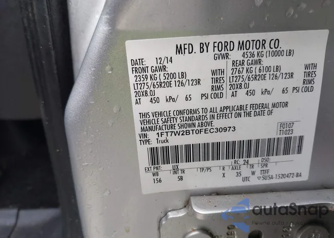 1FT7W2BT0FEC30973: 41774572