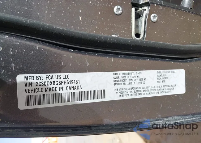 2C3CDXBG8PH619461: 41774381