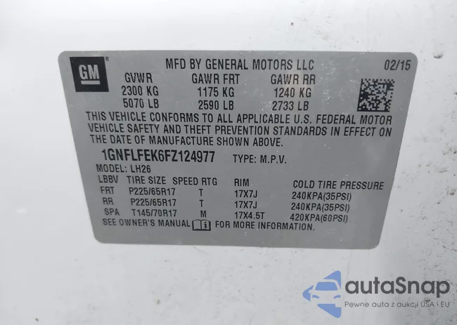 1GNFLFEK6FZ124977: 41775981