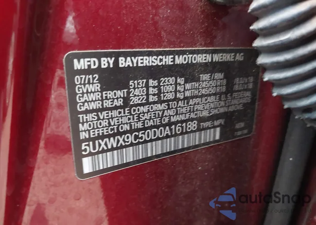 5UXWX9C50D0A16188: 41775257