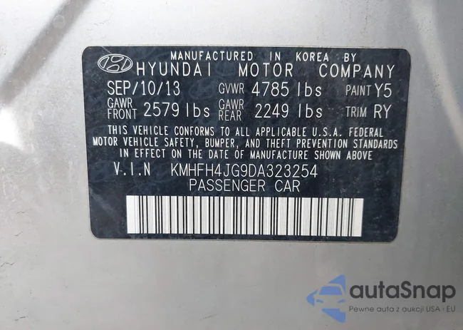 KMHFH4JG9DA323254: 41776183