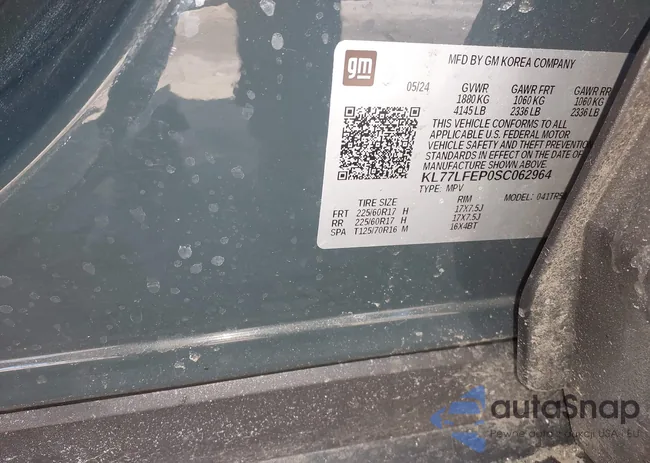 KL77LFEP0SC062964: 41776291