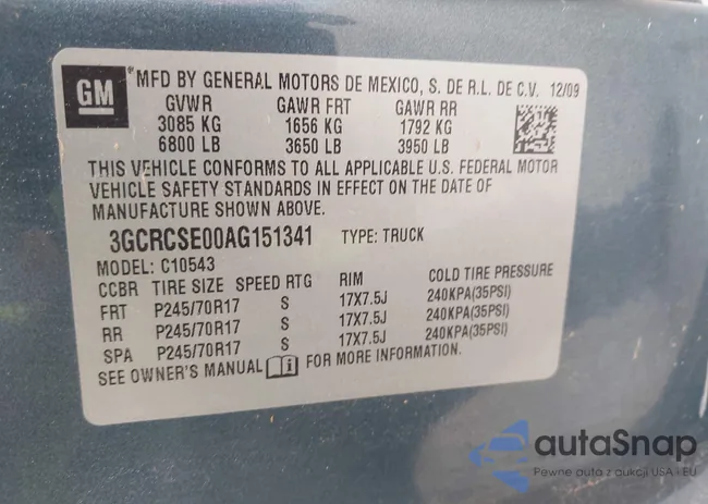 3GCRCSE00AG151341: 41778977