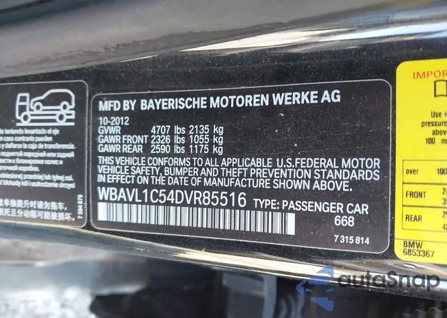 WBAVL1C54DVR85516: 41779510