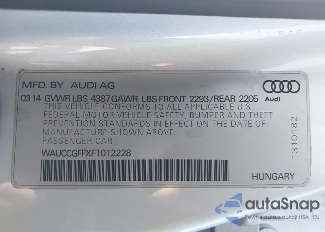 WAUCCGFFXF1012228: 41779967