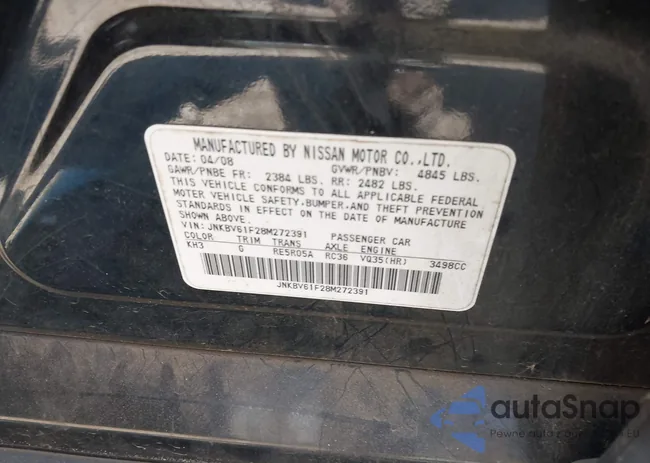 JNKBV61F28M272391: 41779010