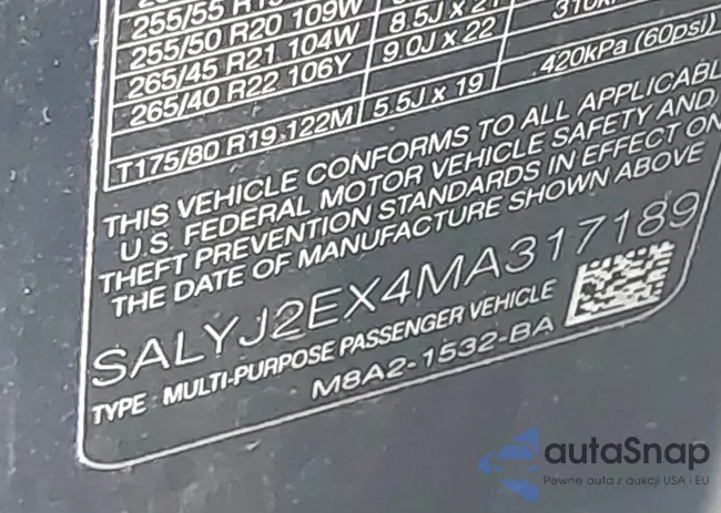 SALYJ2EX4MA317189: 41784906