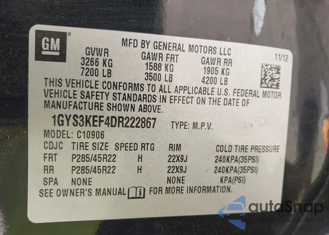 1GYS3KEF4DR222867: 41784252