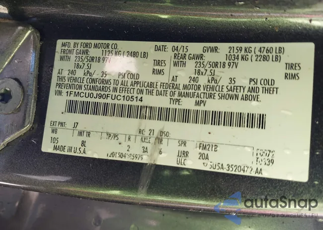 1FMCU0J90FUC10514: 41785756