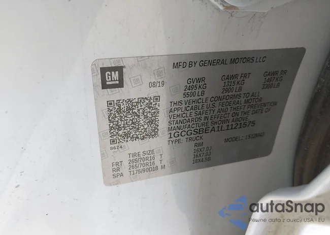 1GCGSBEA1L1121575: 41786579