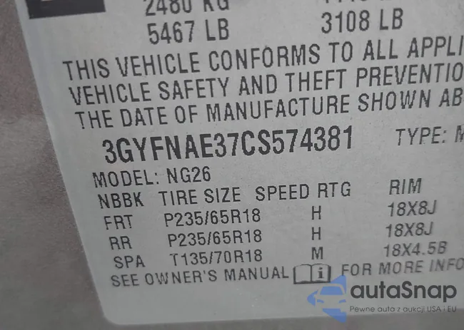 3GYFNAE37CS574381: 41786872