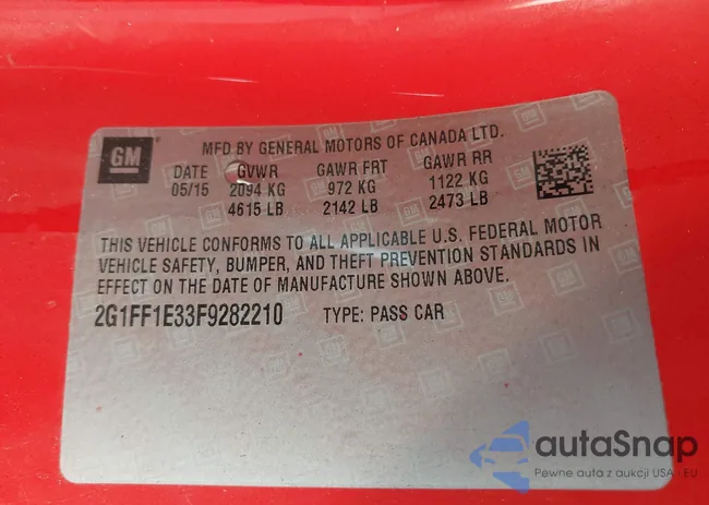 2G1FF1E33F9282210: 41787425