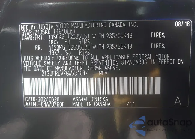 2T3JFREV7GW531617: 41787130