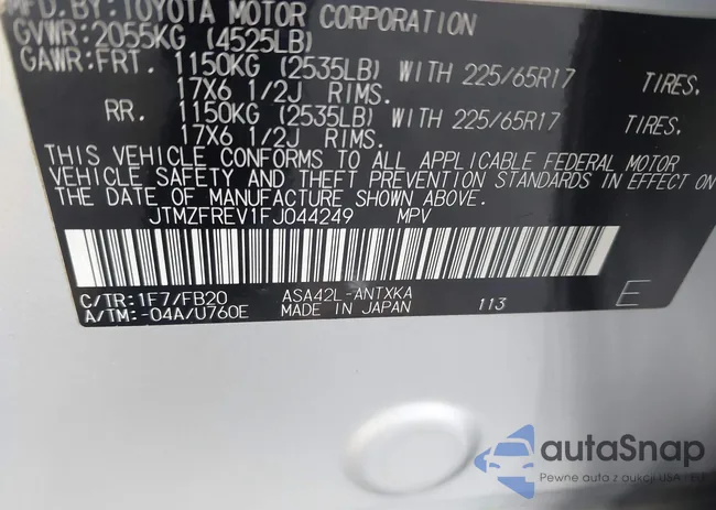 JTMZFREV1FJ044249: 41788619