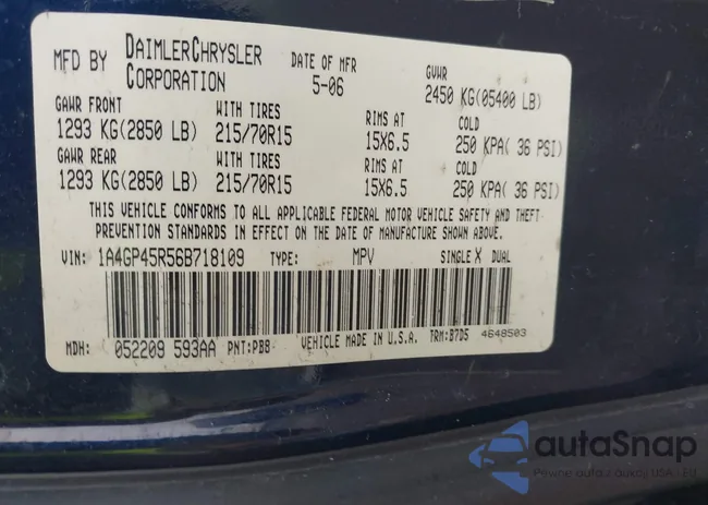 1A4GP45R56B718109: 41789797