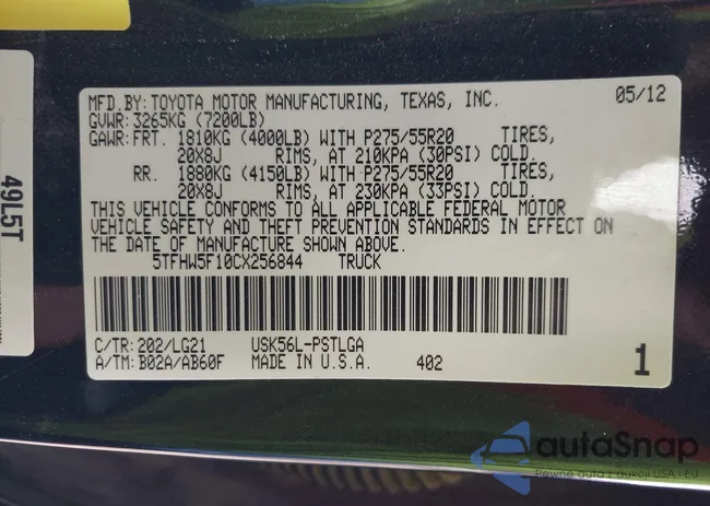 5TFHW5F10CX256844: 41790408