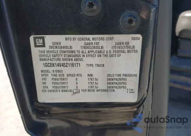 1GCEK14V45Z116171: 41790751