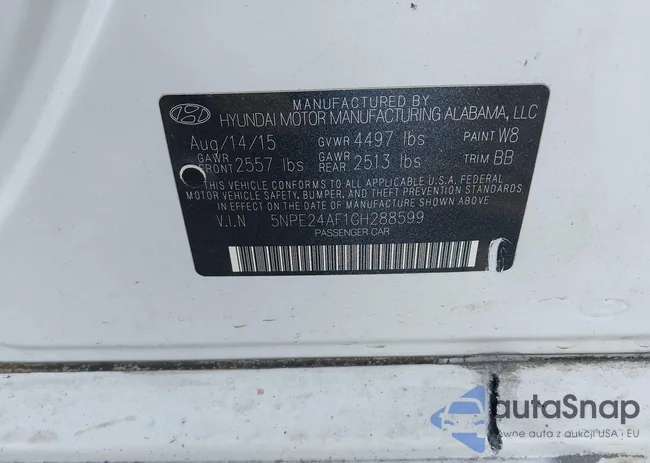 5NPE24AF1GH288599: 41790784