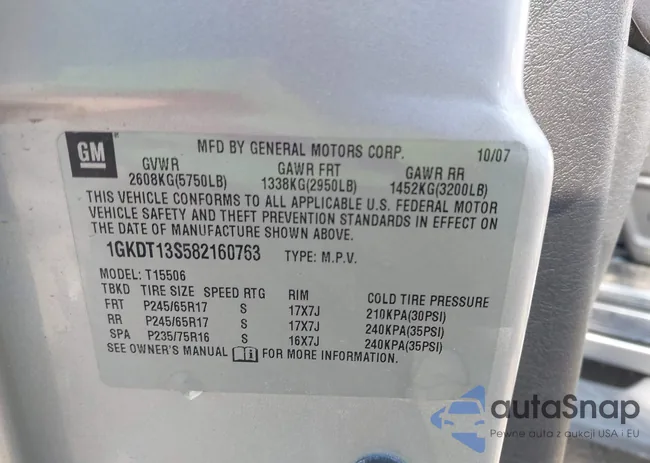 1GKDT13S582160763: 41789960